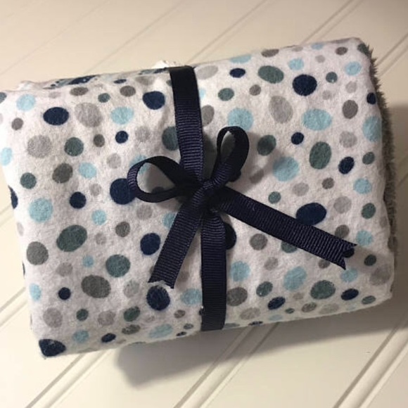 Chenille Baby Burp Cloth Set, Baby Boy gift (2) - Picture 3 of 3